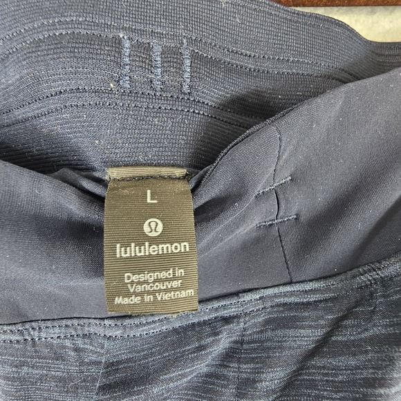 Lululemon Shorts Men Large Navy Blue Lined - Picture 2 of 6